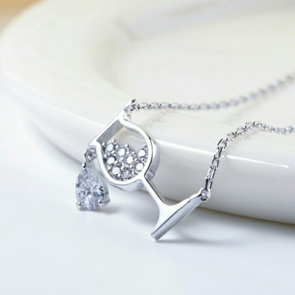 Jewelry - °•○LAST ONE○•° Overflowing Wine Glass Necklace